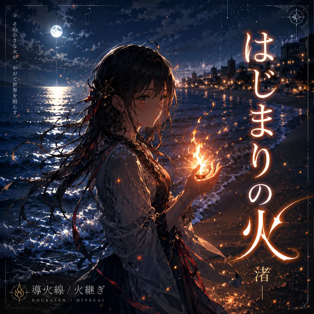 はじまりの火・汐見渚『まだ名前のない火』のアートワーク